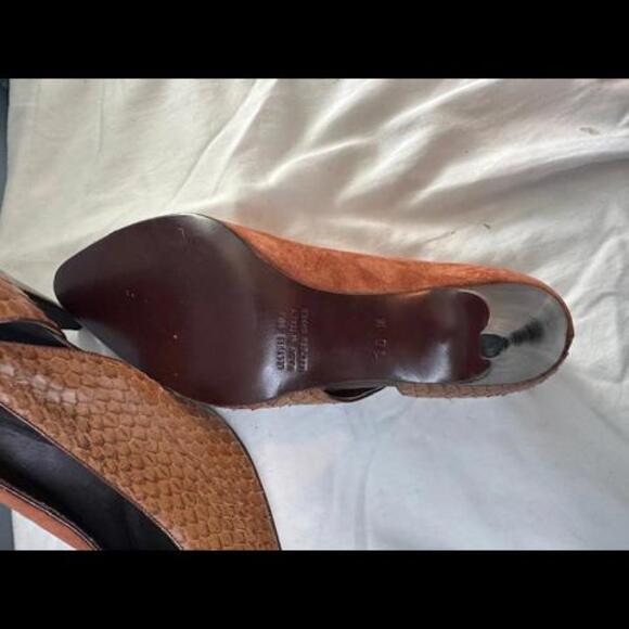 Vintage Petra Firenze Genuine Reptile Women's Pumps Size 10 Made in Italy - Picture 4 of 8